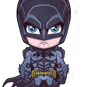 Chibi Batman Big Head Big Eyes