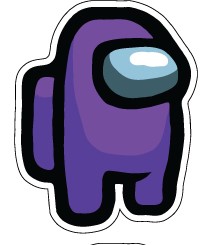 Among Us Purple Imposter Online Multiplayer Game vinyl sticker