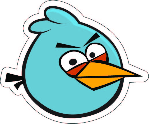 Angry Bird Blue vinyl sticker printed vinyl decal Angry-Bird-Blue-vinyl-sticker-printed