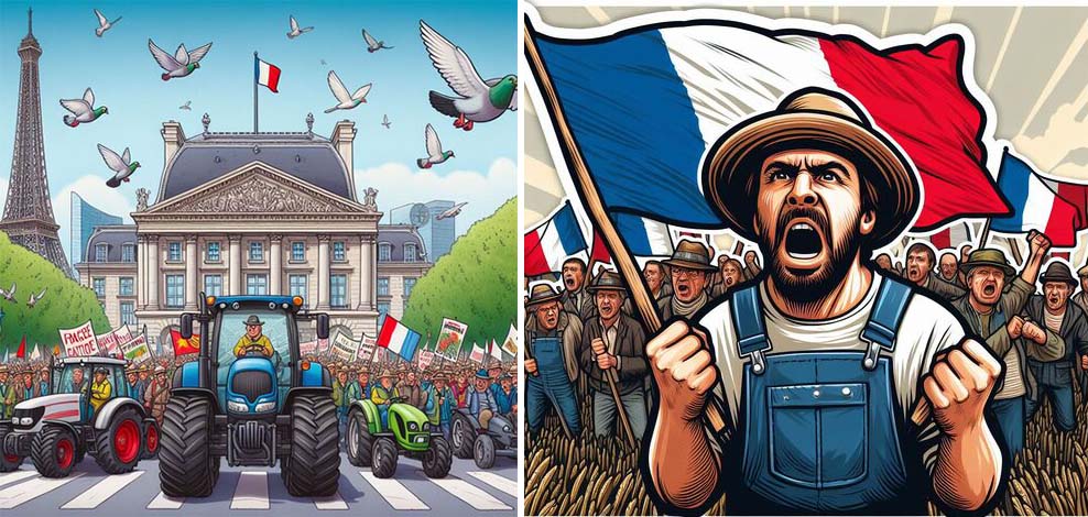 French Protests JAN 2024 Canadian Freedom Convoy Continuation