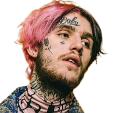 Lil Peep Black Pink Hair Fashion Style Vinyl Sticker