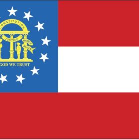 USA Georgia State Flag vinyl sticker