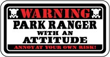 Warning Ranger vinyl sticker