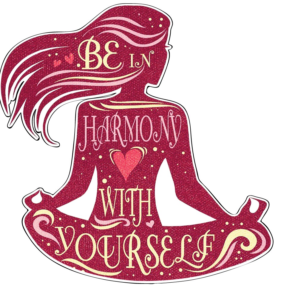 Yoga Meditation Be Yourself Yoga Meditation Be Yourself vinyl sticker